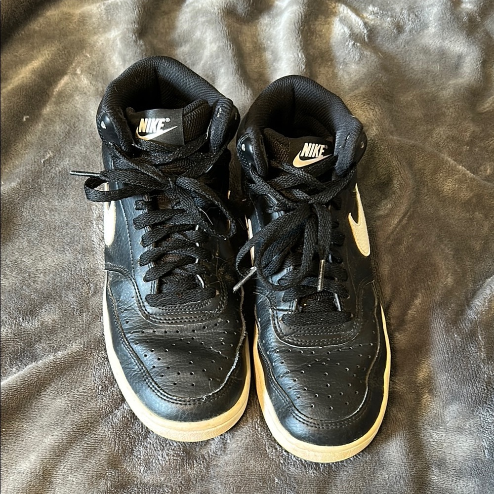 Nike Black and White High-Top Sneakers